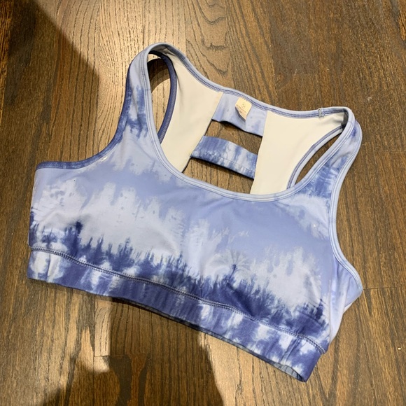 AS REVIVAL ALTAR’D STATE Blue Tie Die Abstract Sports Bra Athletic Medium - Picture 7 of 8